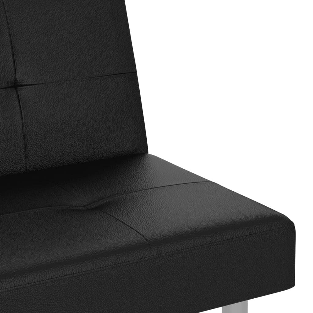 vidaXL Divano Letto Pieghevole con Portabicchieri in Similpelle - 78,7 x 35 x 27,6 cm