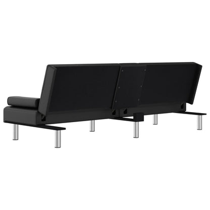 vidaXL Divano Letto Pieghevole con Portabicchieri in Similpelle - 78,7 x 35 x 27,6 cm