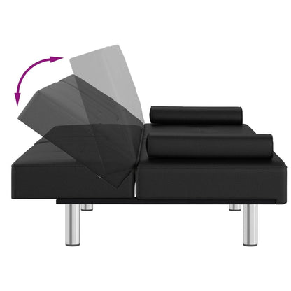 vidaXL Divano Letto Pieghevole con Portabicchieri in Similpelle - 78,7 x 35 x 27,6 cm