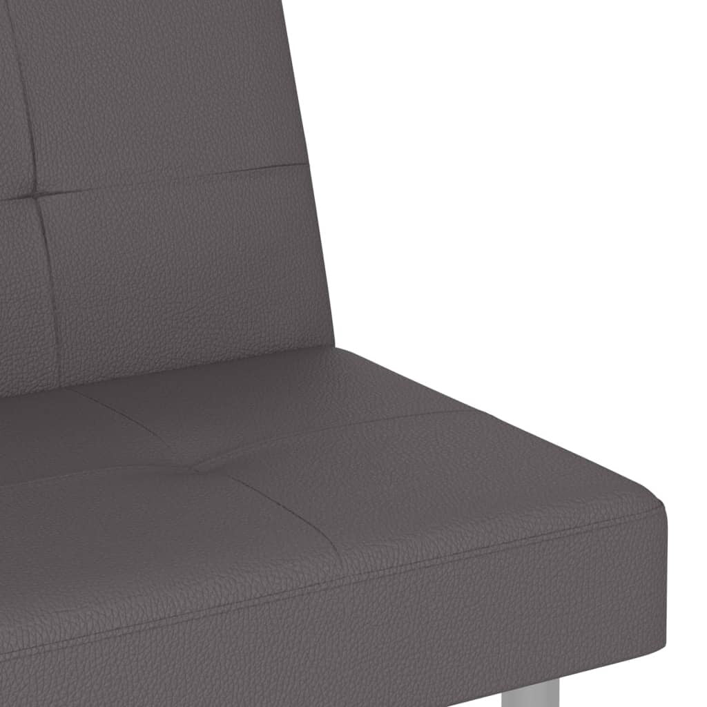 vidaXL Divano Letto Pieghevole con Portabicchieri in Similpelle - 78,7 x 35 x 27,6 cm