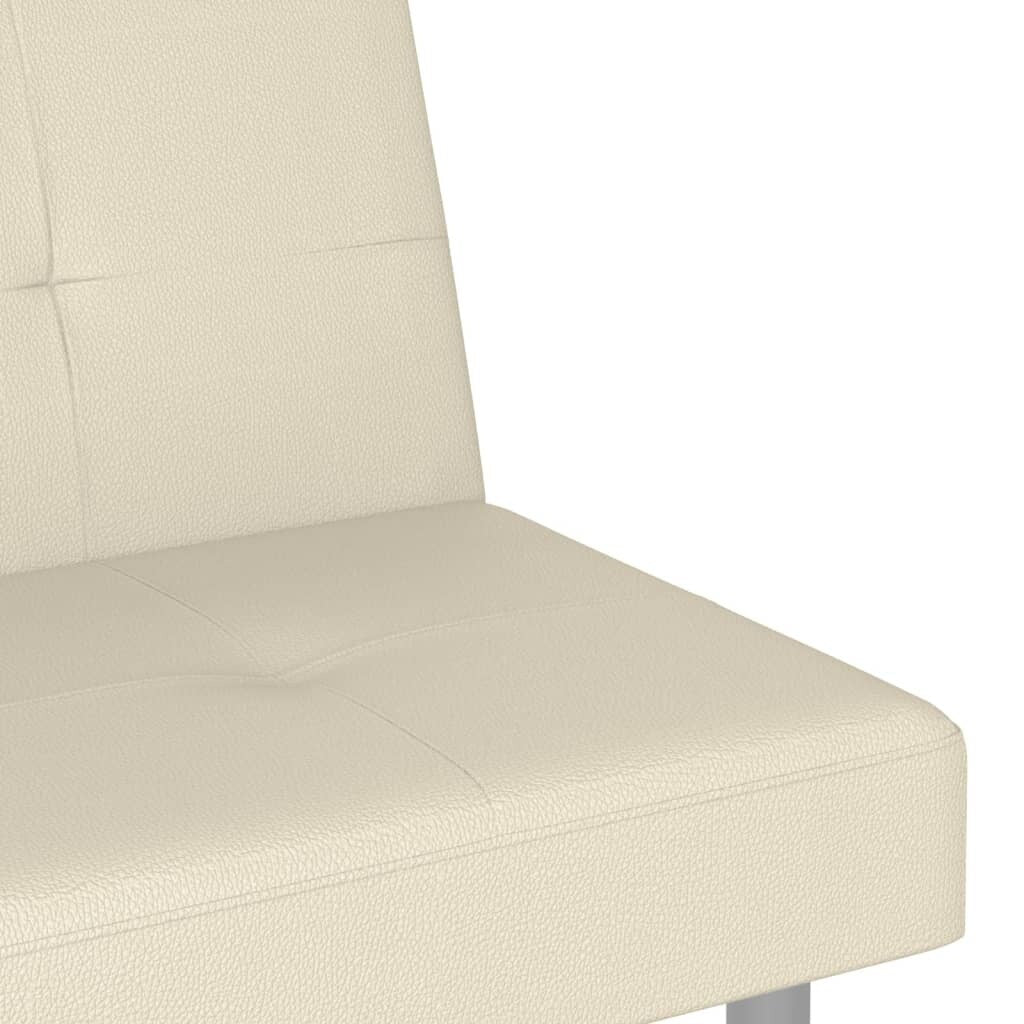 vidaXL Divano Letto Pieghevole con Portabicchieri in Similpelle - 78,7 x 35 x 27,6 cm