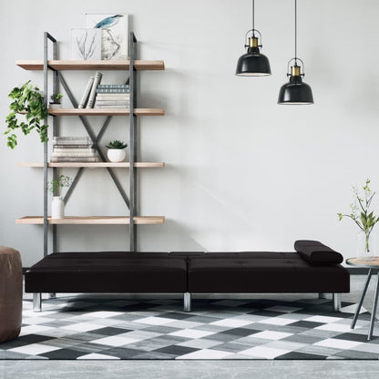 vidaXL Divano Letto Pieghevole con Portabicchieri in Similpelle - 78,7 x 35 x 27,6 cm