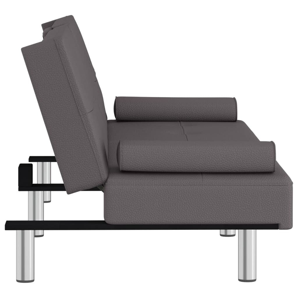 vidaXL Divano Letto Pieghevole con Portabicchieri in Similpelle - 78,7 x 35 x 27,6 cm