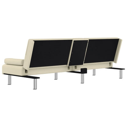 vidaXL Divano Letto Pieghevole con Portabicchieri in Similpelle - 78,7 x 35 x 27,6 cm