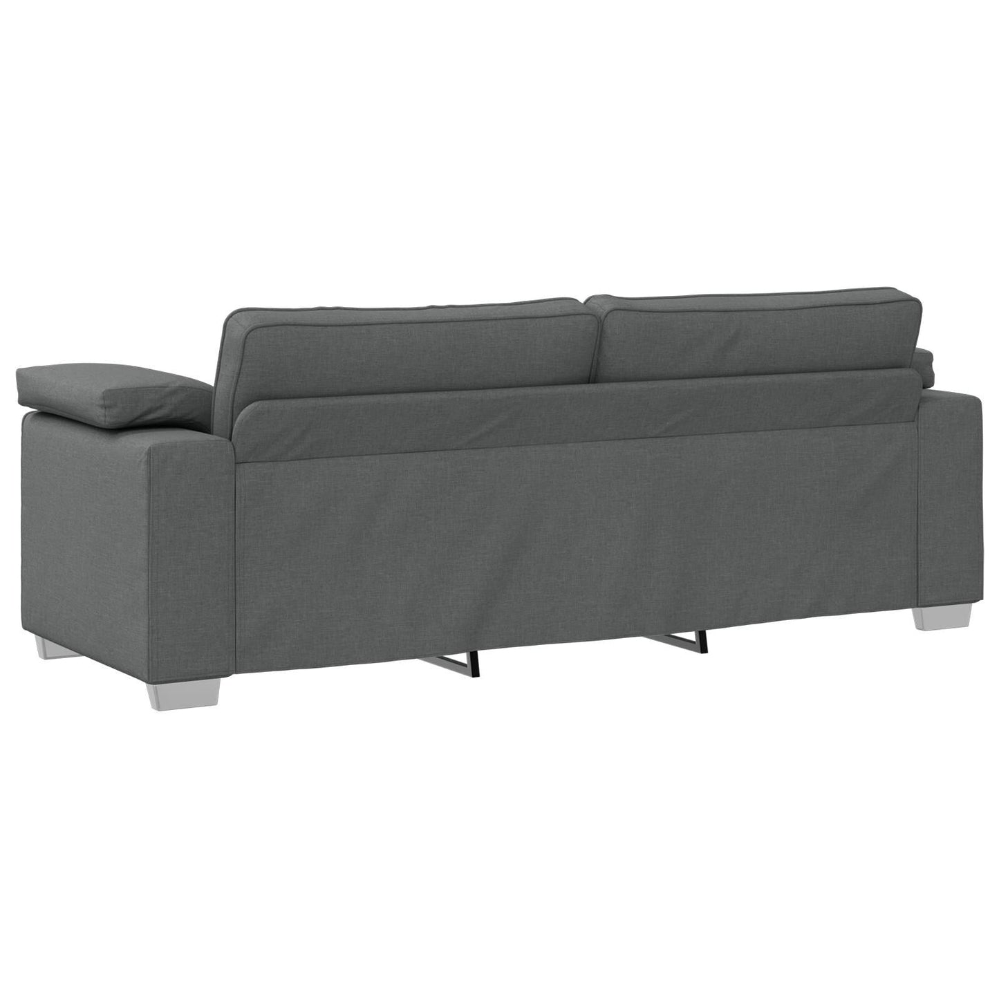 vidaXL Divano Nero/Grigio scuro in metallo - 86,2 x 30,3 x 32,3